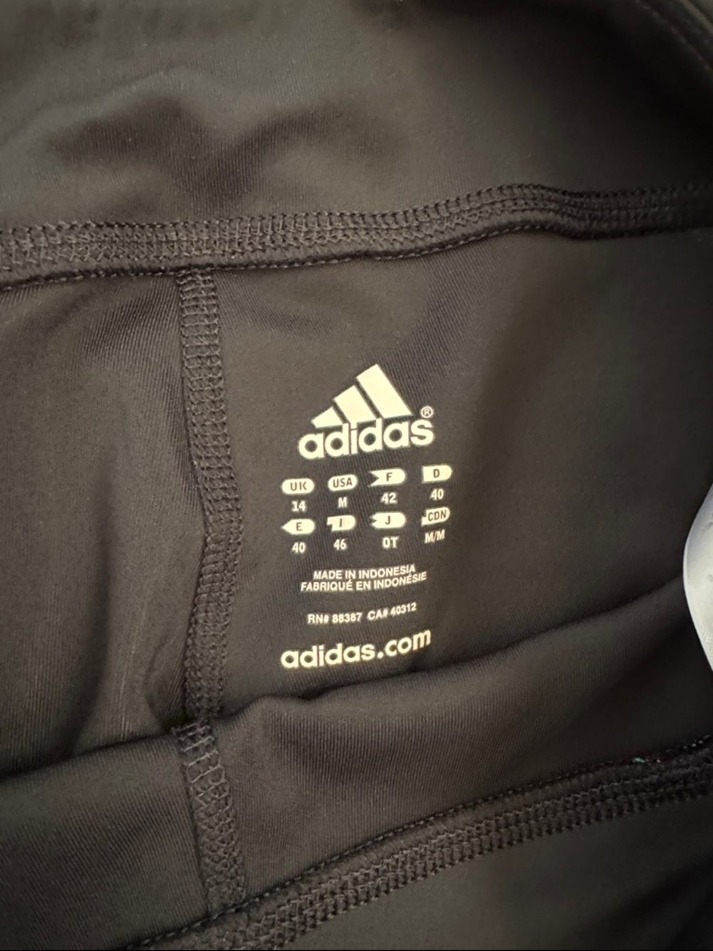 Adidas Black Capri Leggings Size M - Picture 3 of 10